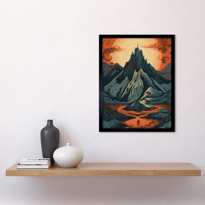 Picabo Erebor The Lonely Mountain Landscape - Single Picture Frame Print