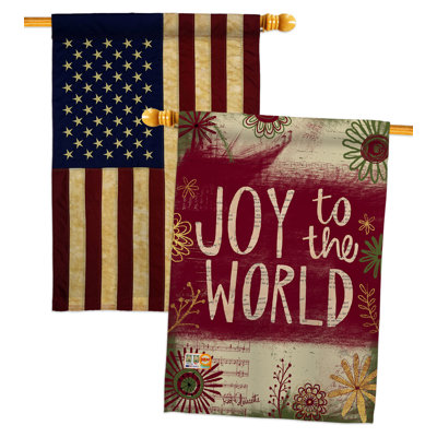 Drapeau de maison à 2 côtés en polyester / mélange de polyester 40 x 28 po