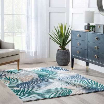Leona Floral Synthetic Area Rug