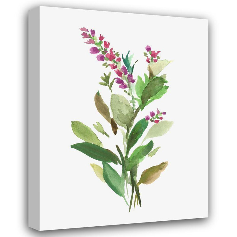 «Red Barrel Studio®» par Jensen, galerie d'art asiatique sur toile, fleur de forêt, H 24 po x l 19 po