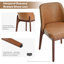 Chaises de salle à manger rembourrées en similicuir (lot de 2)-116530375-112912426