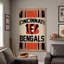 Tapisserie murale en toile 36 po x 54 po Cincinnati Bengals-128498533