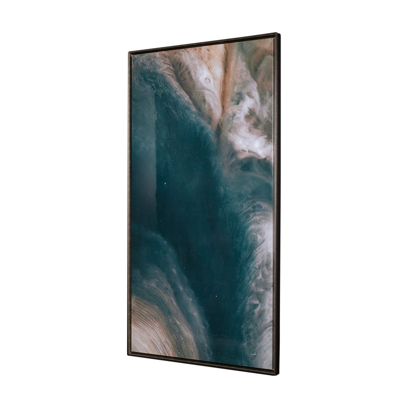 Oasis II, œuvre d'art sur toile encadrée à la main, 40.0L x 1.5W x 80.0H, Noir, Oasis II