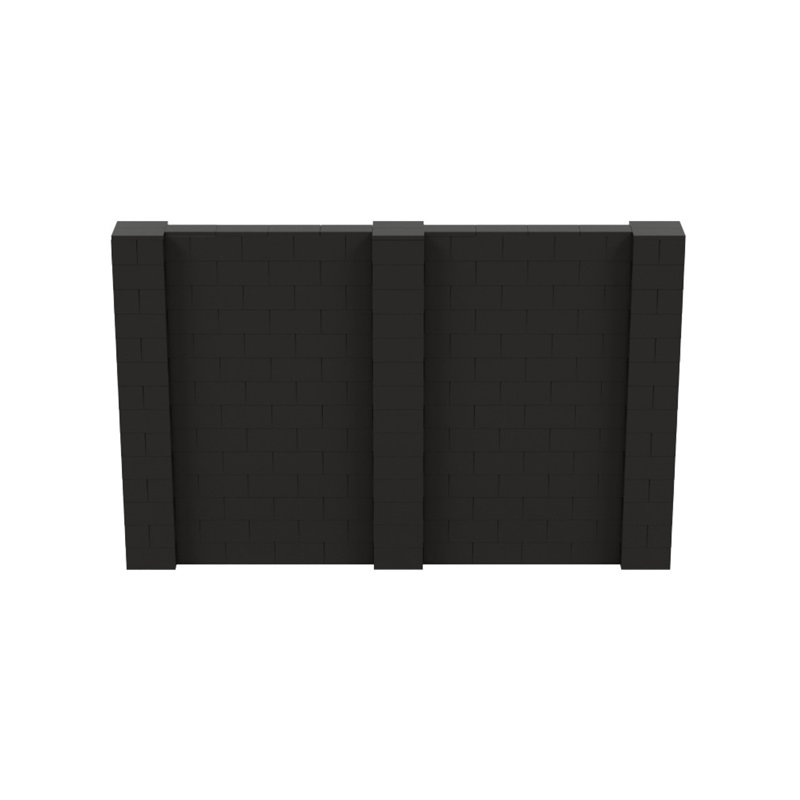 Ensemble mural de blocs géants 7 'T, H 84 po x l 132 po x P 12 po, Noir