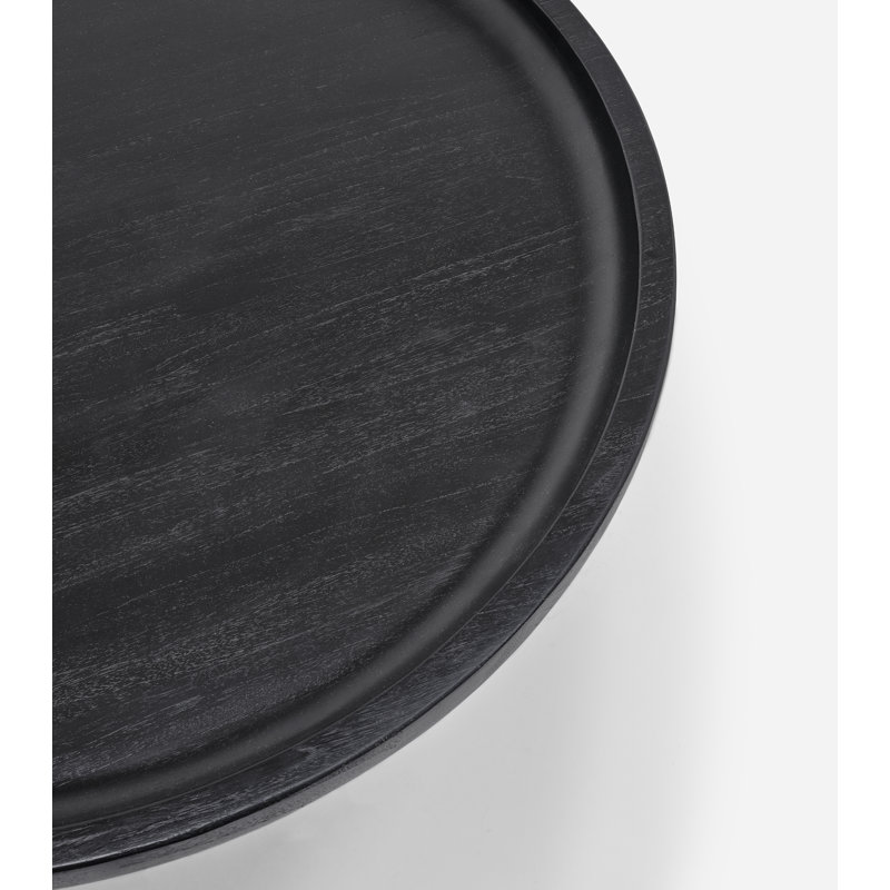 Solid Wood Coffee Table, Charcoal 