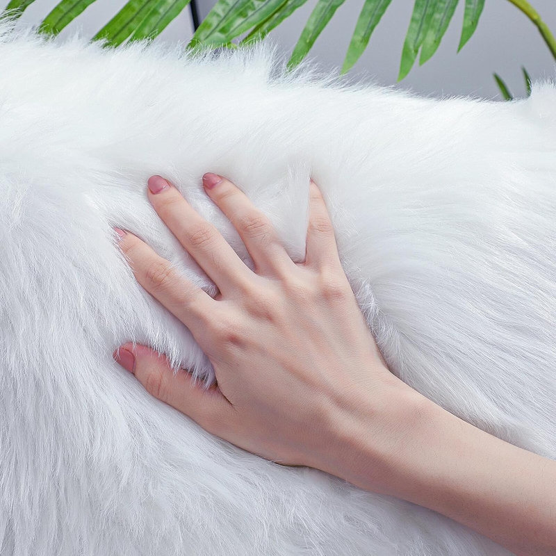 Peau de mouton artificielle blanc moelleux
