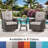 Carolina 24" X 22" Outdoor Furniture Replacement Cushions-123628622-123628619
