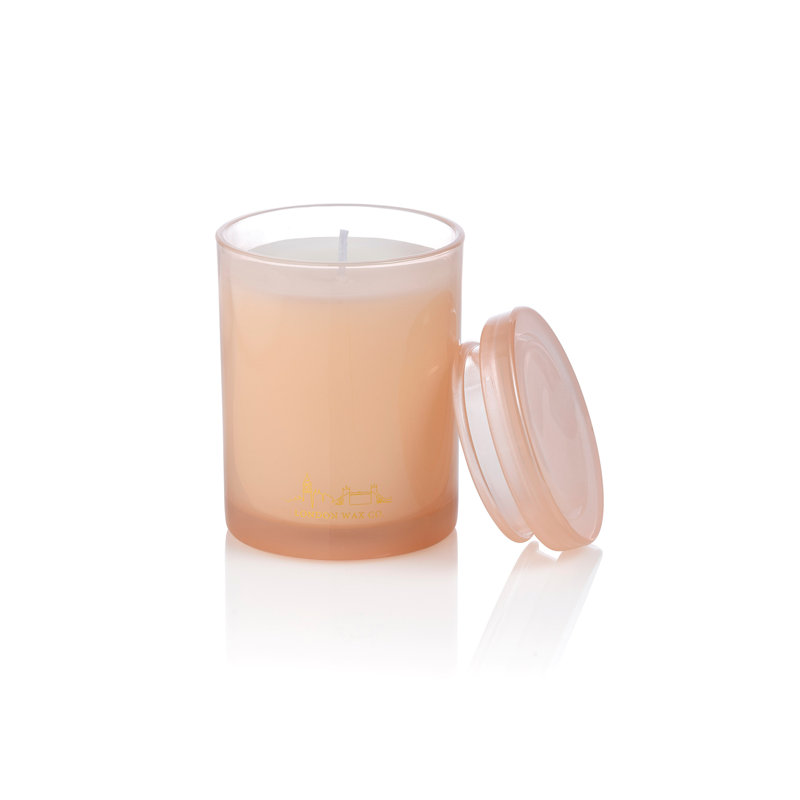 Scented Jar Candle with Glass Holder, Orange