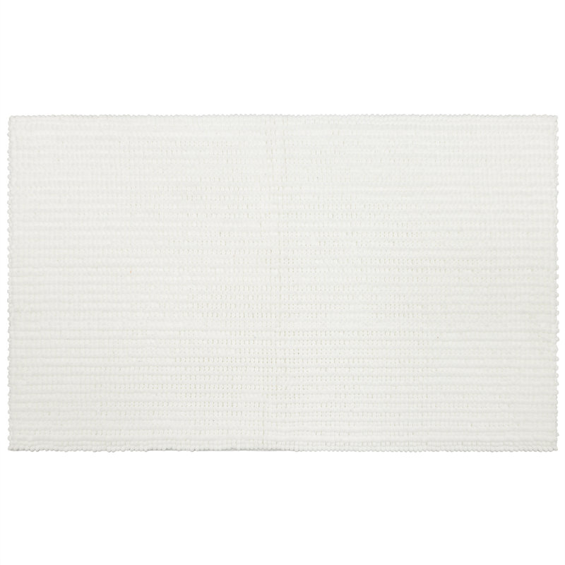 Wagnon Plush Memory Foam Stain/Fade Resistant Non-Slip Machine Washable Bath Mat, Parchment, 20" W x 34" L