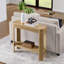 Console cannelée en bois massif - Table d'entrée moderne de 36 pouces avec tablette de rangement - Mobilier de salon à assembler facilement derrière le canapé, le vestibule ou le couloir (chêne clair)-1132081604