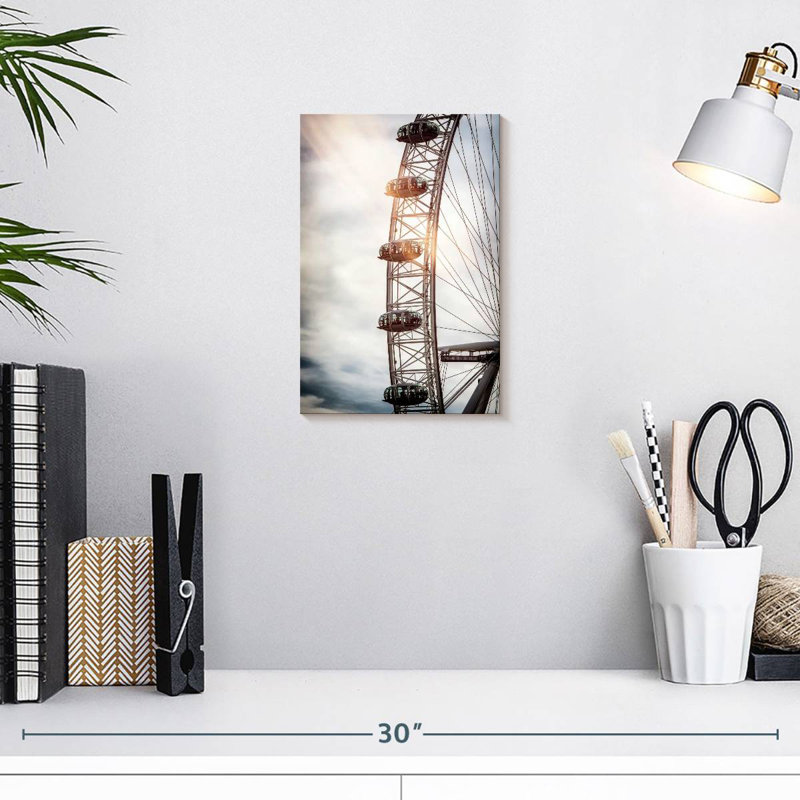 Aime London Eye Sunset, 12" H x 8" W
