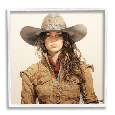 " Country Cowgirl On Beige " by RB