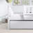 White Full Size Wood Daybed With Trundle And Fence Guardrails