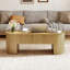 Table basse relevable avec rangement dissimulé, table basse ovale avec plateau relevable, table basse de style moderne Mid-Century-1849712834
