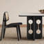 Table ronde noire en pierre frittée et chêne noir-124954954-124954955