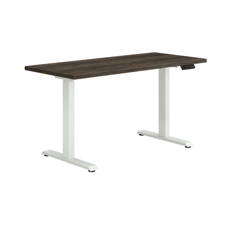 Surface de travail HON Coze avec base à hauteur ajustable coordonnée, l 54 po, noyer Florence, H 36 po x l 54 po x P 24 po