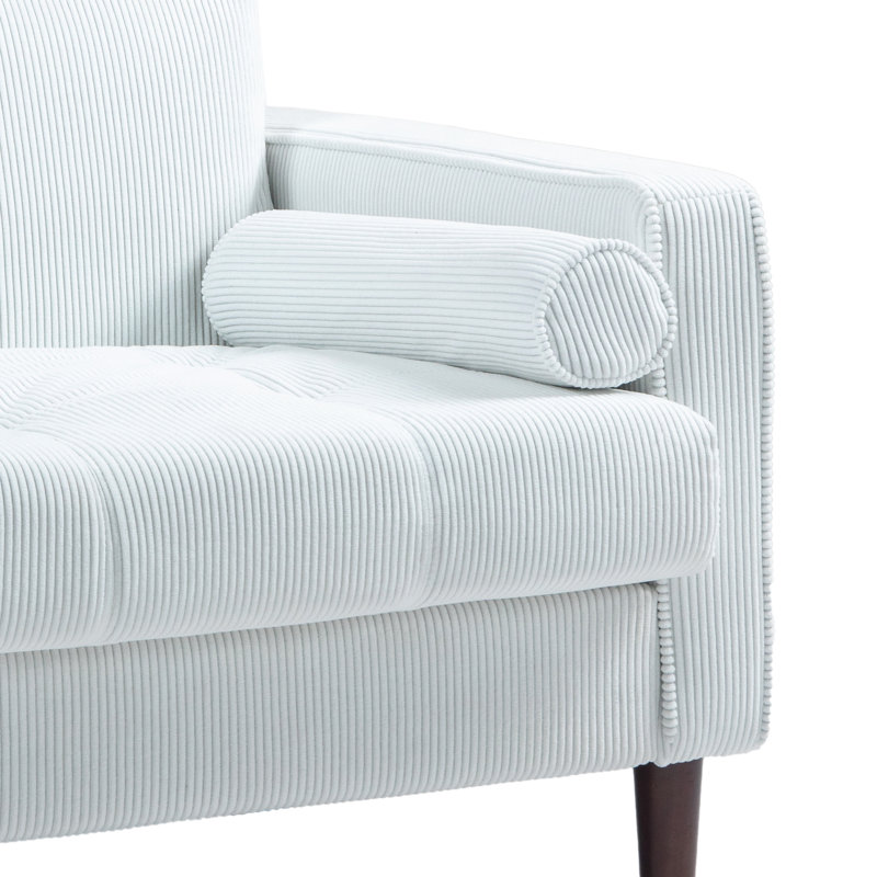 Carmelinda 88.4Cm Wide Tufted Armchair, Beige Corduroy