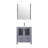 Bath Vanity Ceramic Top, Faucet Set, and Mirror