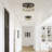 4-Light matte black dimmable industrial ceiling lamps
