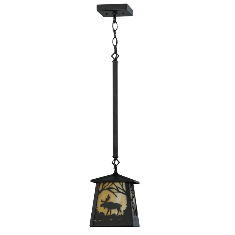 Rustic Lodge 1 - Light Pendant, Black