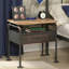 Chêne antique et table de chevet gris sable