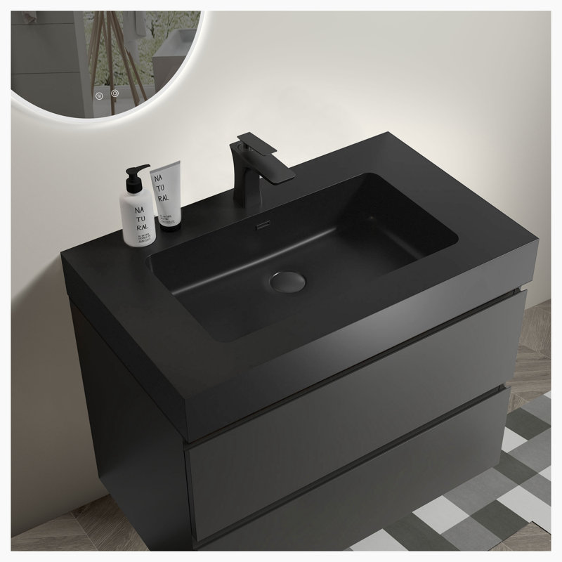 Ensemble de meuble-lavabo simple 29,9 po avec plateau en céramique
