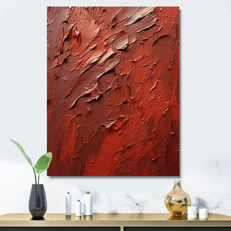 Impression sur toile Bitterweet Brushwork II - Abstract Collages, Toile tendue, H 32 po x l 16 po x P 1 po
