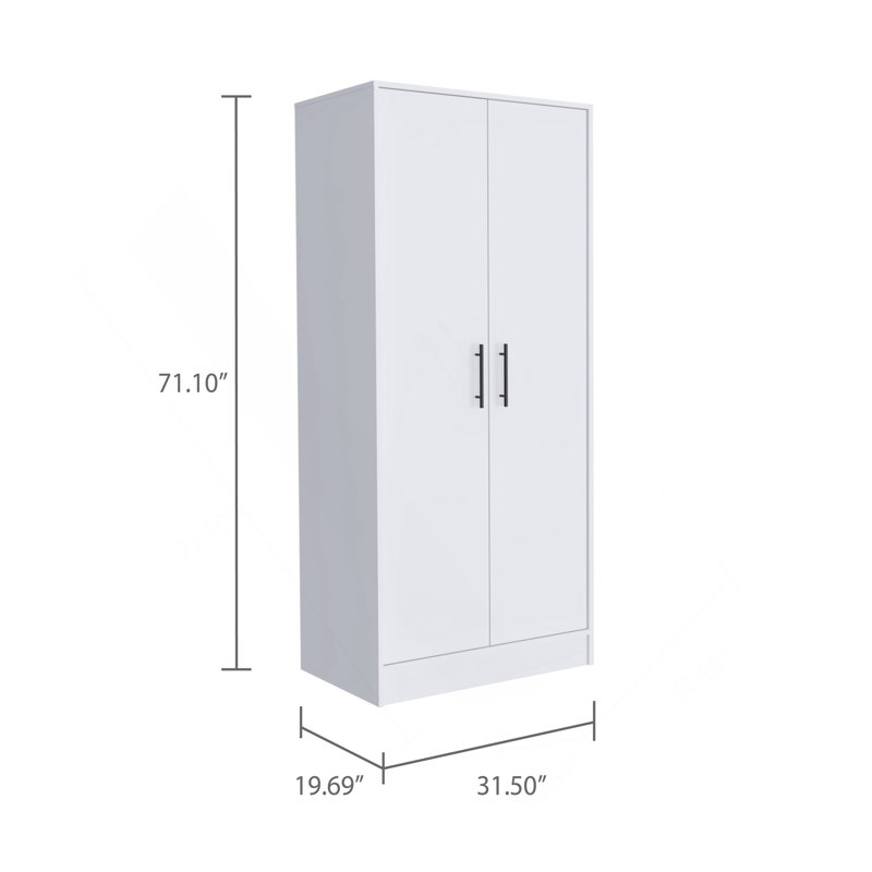 Conway Rectangle Armoire White, White