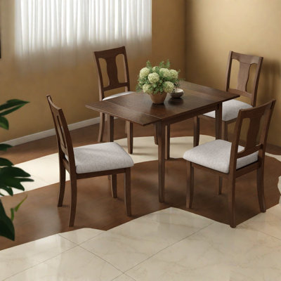 Ensemble de table et de chaises extensibles gain de place (table et chaises incluses), en bois MDF, style ferme moderne, idéal pour les petites cuisines.
