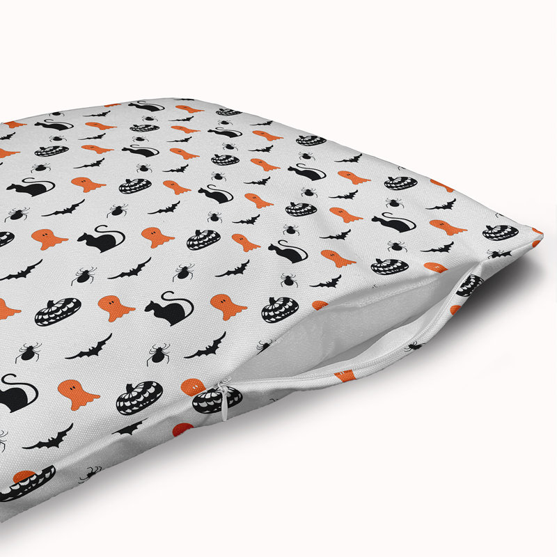 Housse et insert de coussin carré en polyester , 26 po x 26 po, Orange traditionnel