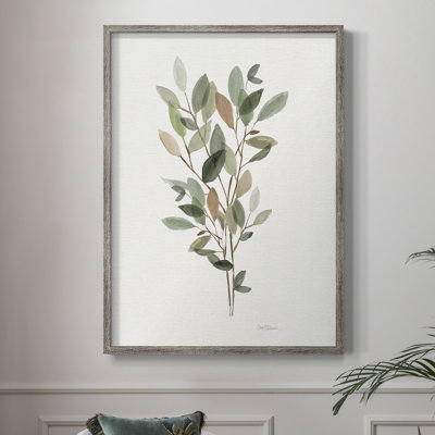«Leafy Botanical II», reproduction encadrée - bois massif 49138