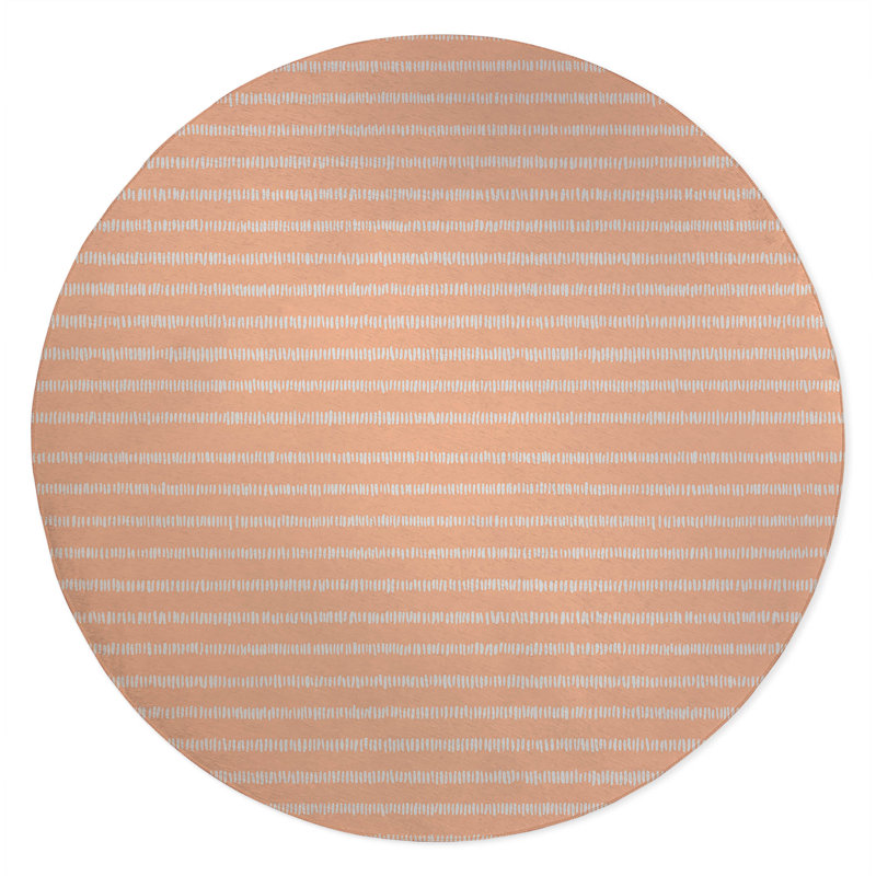 Scatter Row Activity Mat, Peach/Orange, Round 5'