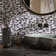 Slender Random Sized Metal Brick Joint Mosaic Wall Tile