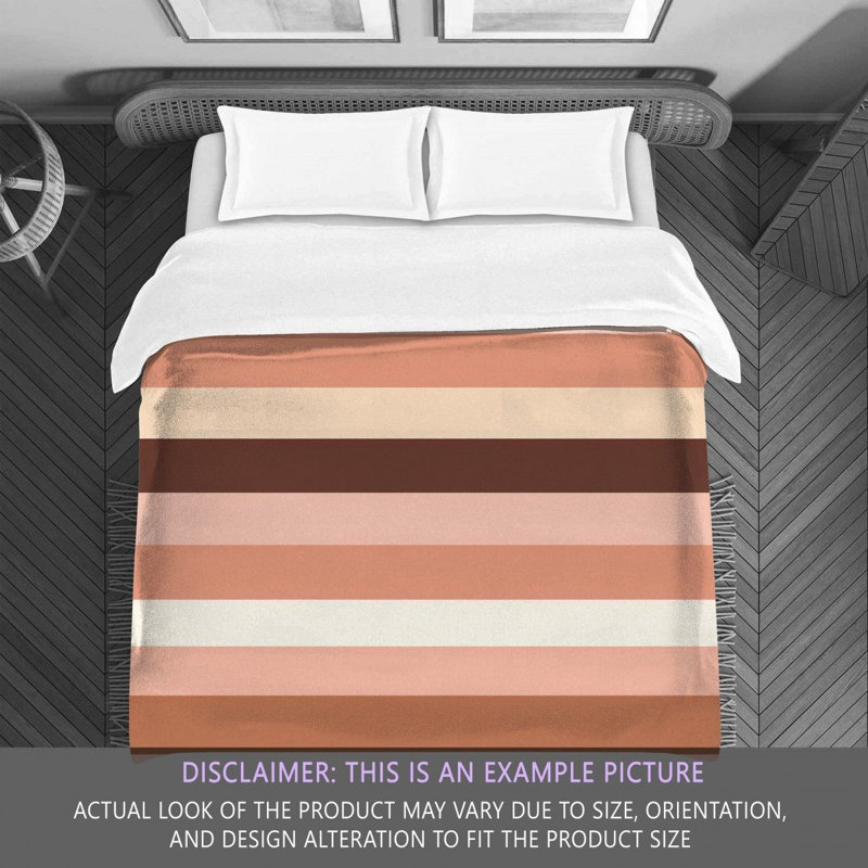 Striped Comforter, Brown/Pink, King Comforter