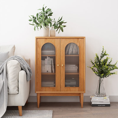 Vitrine arquée en verre moderne et minimaliste