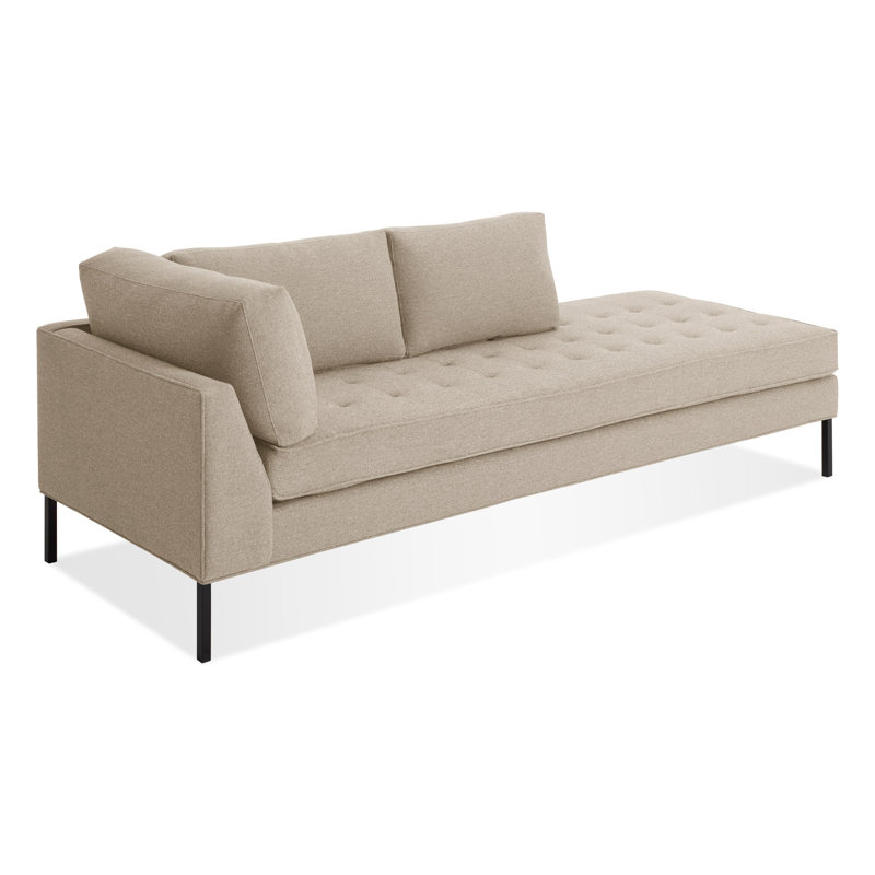 Paramount Chaise Lounge, Sanford Ceramic Crossweave, Metal, Left Hand Facing