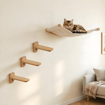 Cat Hammock Bed with 3 Steps Set