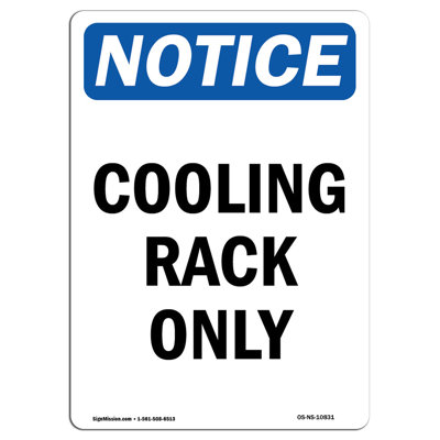 Cooling Rack Only Sign