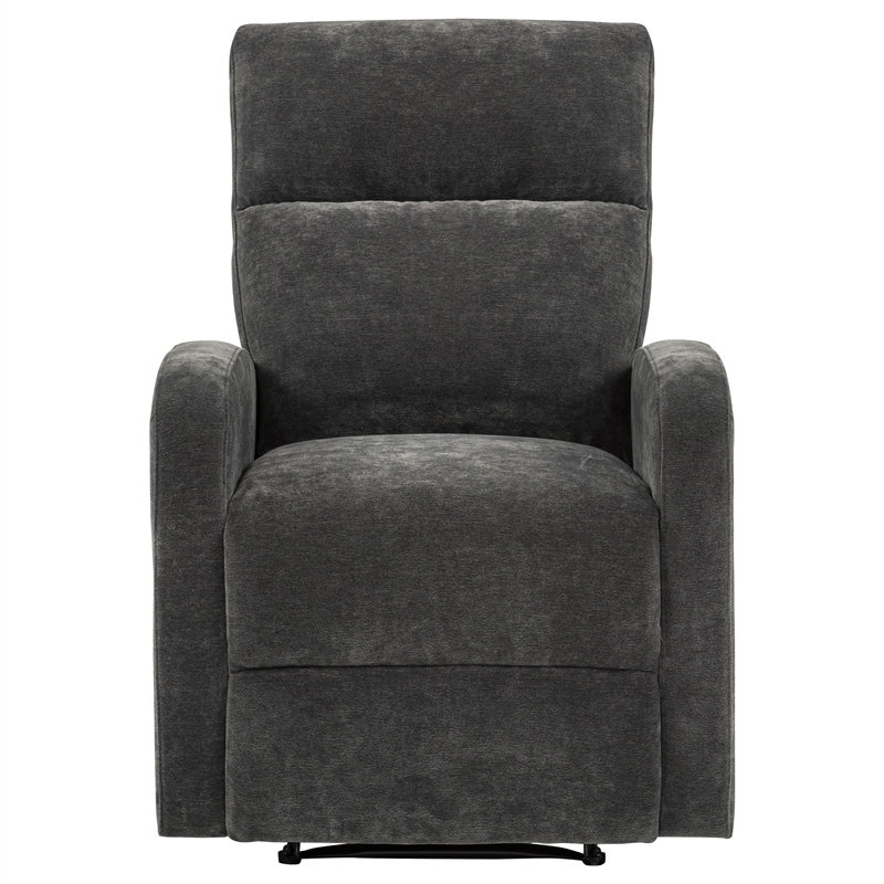 Fauteuil inclinable manuel transitionnel en chenille sable, Charcoal Chenille