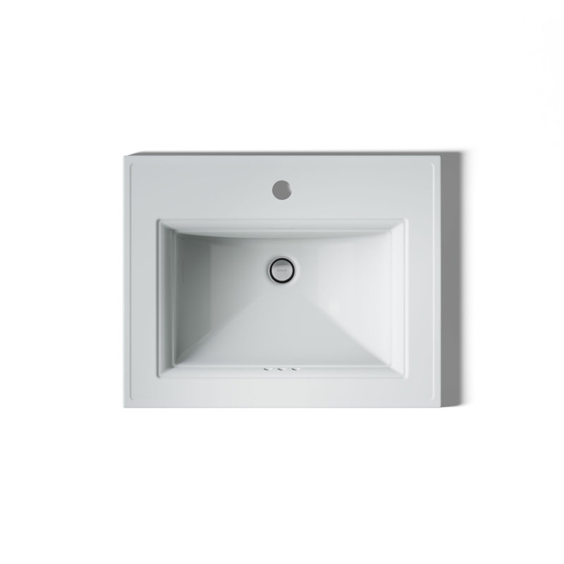 Memoirs® Stately Drop-in Bathroom Sink, Ice Gray, Single Hole