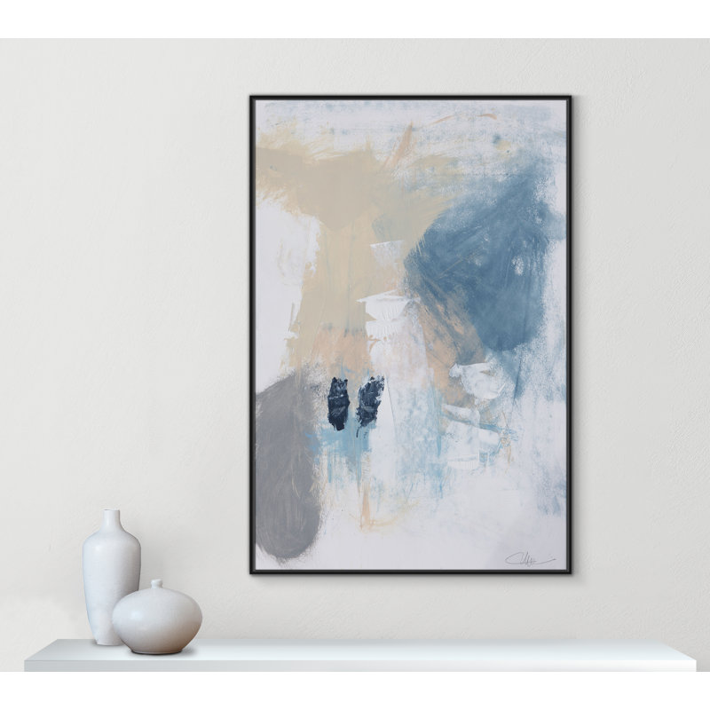 «Coastal Carnival II» par Casa Fine Arts, Pas de tapis, H 61,5 po x l 41,5 po x P 2 po, Toile avec cadre flottant noir