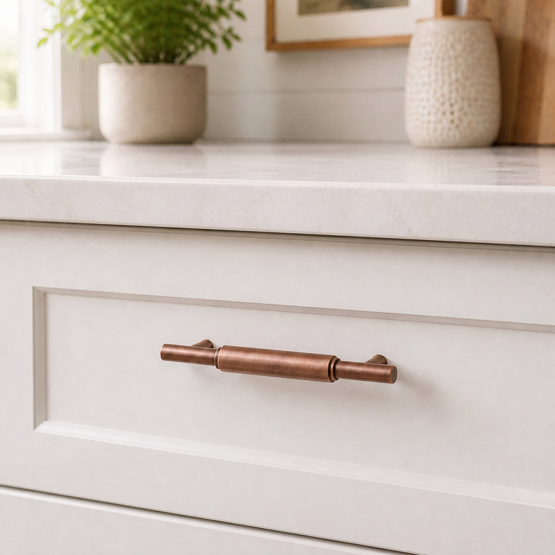 Madelyn Carter Hanna Solid Brass Drawer Pull, Satin Brass, 6"