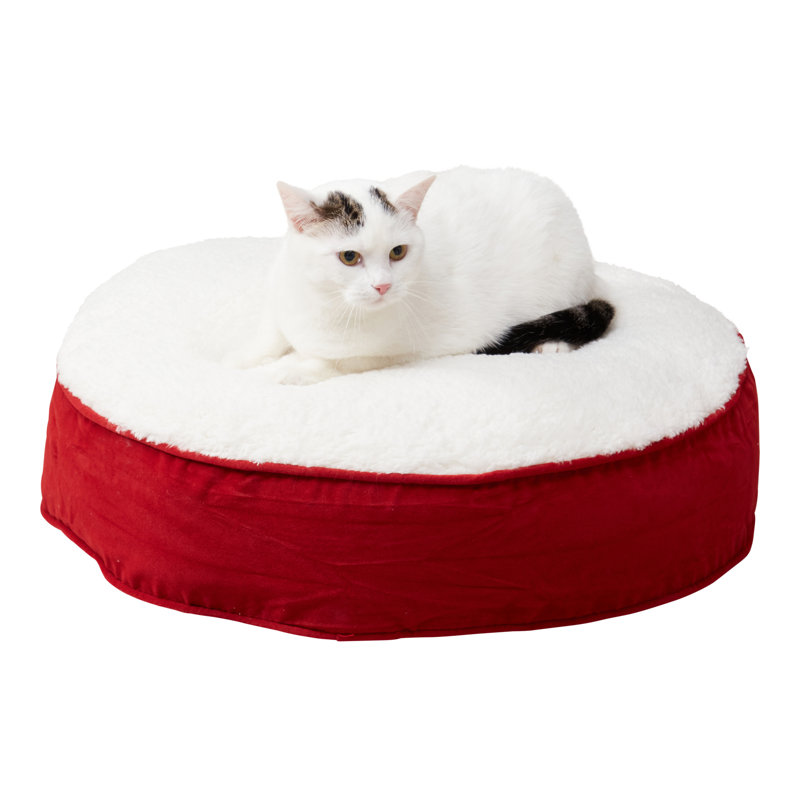 Lit rond pour chat, Cramoisi