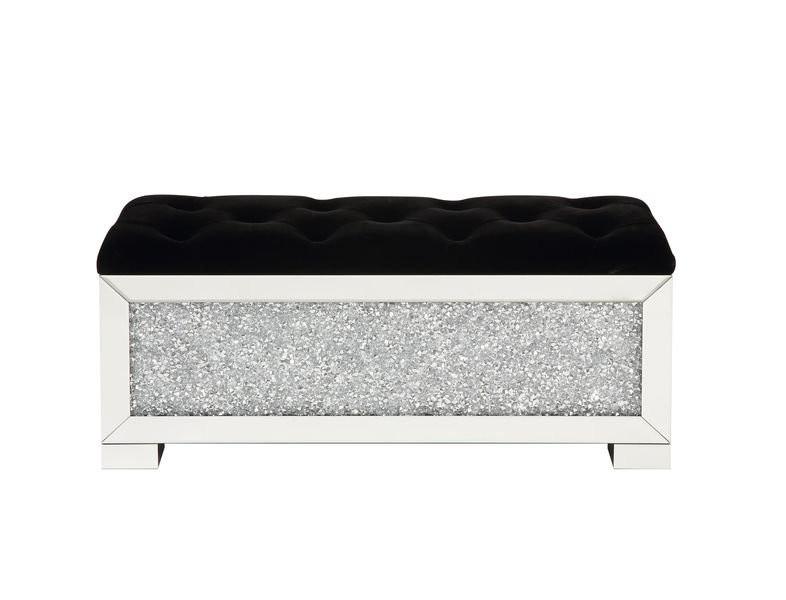 Banc de rangement rembourré en similicuir Antanique