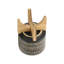 S / 2 5/8 "GLACE GLACÉE AVEC SUPPORT, NOIR