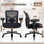 Fauteuil de bureau ergonomique avec dossier en filet respirant, support lombaire réglable et accoudoirs 4D - Fauteuil de direction robuste pour la maison et le bureau-129548686