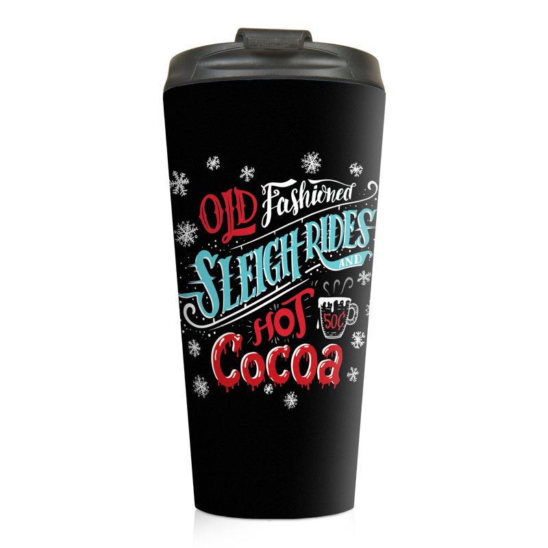 15 oz. Tasse de voyage à double paroi en acier inoxydable