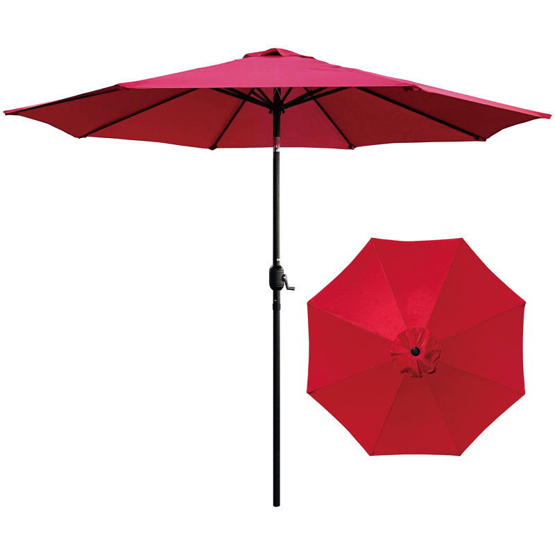 Parasol octogonal 8,75 pi Chrisman, Rouge