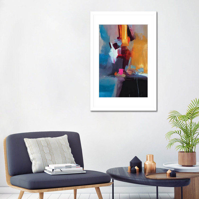 Estampe numérique sur toile Jazzy Abstract VII, Papier blanc avec coin ouvert, Blanc, H 24 po x l 16 po x P 1 po