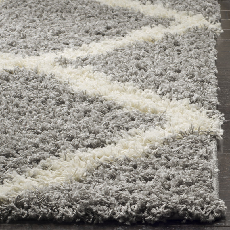 Alonnah Shag Performance Geometric Rug, Rectangle 5'1" x 7'6"